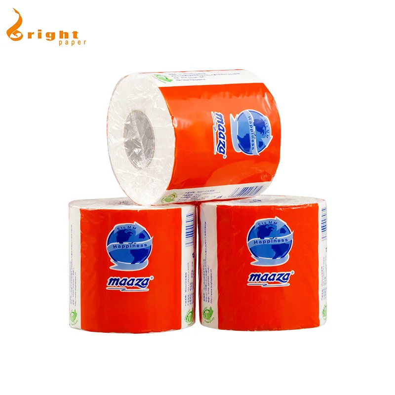Papier toilette en rouleau de papier hygiénique, confortable, doux, Logo personnalisé, avec un paquet