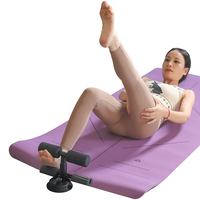 Équipement de fitness en acier portable à hauteur réglable-barres de sol auto-aspirantes pour l'entraînement des muscles abdominaux à usage domestique Tryall YW07