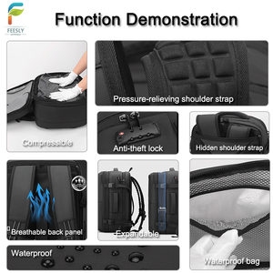 Mochila para Portátil de Negocios, Gran Capacidad, Antirrobo, Compresión al Vacío, Impermeable, para Viajes y Ocio al Aire Libre - Product Image 3