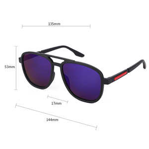 Nouvelles Lunettes de Soleil Décontractées Unisexe Polarisées UV400 pour la Conduite, Double Pont, Forme Elliptique, Sport, Mode, Verres PC, Tendance Cool Europe Amérique - Product Image 6