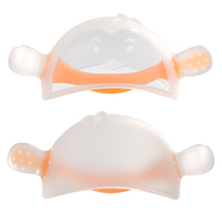 Jouet de dentition en silicone souple Pingouin, double texture, unisexe, pour bébés de 0 à 12 mois, sans BPA, anti-morsure des doigts