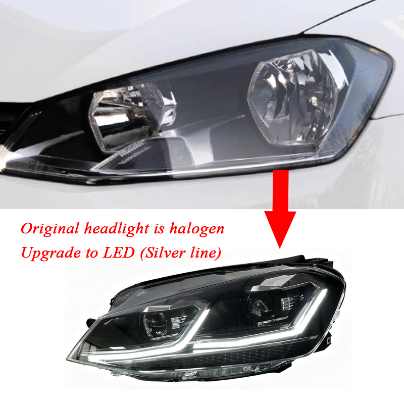 GOLF 7 argento (aggiornamento alogeno LED) 2 pz = 1set