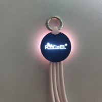 Kabel pengisi daya usb mikro 3 in 1, kabel pengisian daya LED nilon kepang untuk ponsel mikro kualitas tinggi
