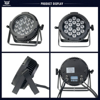 MOWL 18x12W RGBW 4 en 1 18pcs IP65 Waterproof Outdoor DMX 512 Flat Slim LED Par light
