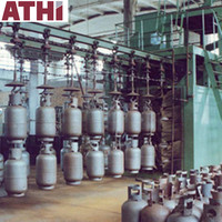 Machine de sablage à roue pour bouteilles de GPL et machine de peinture par pulvérisation