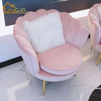 Fauteuils d'appoint pour salon d'hôtel et mobilier de loisirs moderne, canapés individuels pour salon, fauteuil d'appoint de luxe rose design