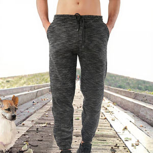 กางเกงลำลองทรงสลิมสำหรับผู้ชายสไตล์ยุโรป-อเมริกัน ผ้าผสมคอตตอนน้ำหนักเบา เอวกลาง ทรงตรง ปักลาย บริการ OEM แห้งเร็ว - Product Image 2