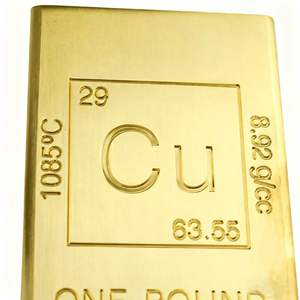 Lingote de Cobre de Una Libra, Cobre Puro 999, Bloque Decorativo de la Tabla Periódica, Fabricado en EE. UU. - Product Image 4