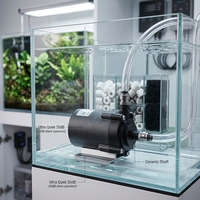 Pompe à eau amphibie DC ZKSJ DC55I avec contrôleur de fréquence variable pour aquariums intérieurs et cascades extérieures
