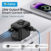 Adaptateur de voyage universel multi-prises 20W à charge rapide, compatible avec les normes australiennes, britanniques, européennes et américaines