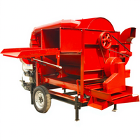 Machine à battre le riz, batteuse multi-cultures mobile à moteur diesel pour le sorgho, le millet et le blé, Vietnam