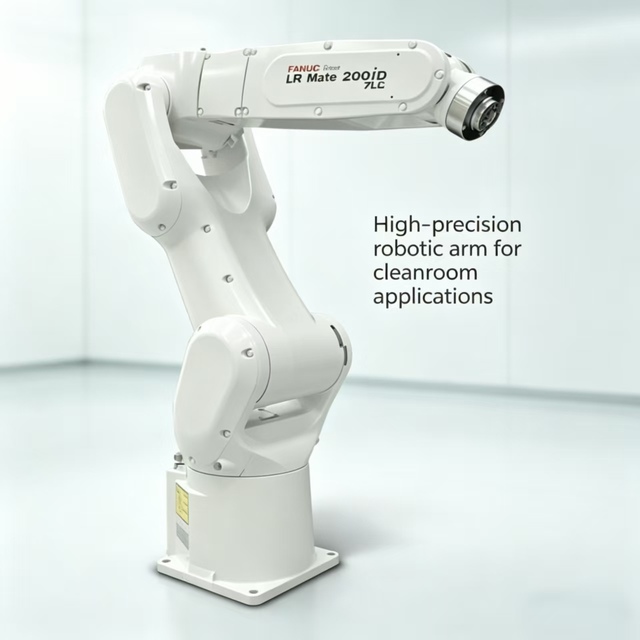 Fanuc LR Mate 200iD/7LC 6-Axis Robot for Clean Room Food Applications Assembly 3C Electronics with Customize Gripper