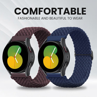 Bracelet tressé en nylon de 20 mm et 22 mm pour Samsung Galaxy Watch 6, 5, 4, Active 2, Gear S3, Band 6 Classic 43 mm, 47 mm, Smartwatch