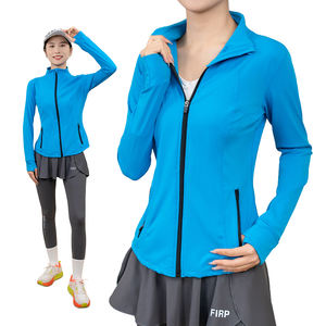 Slim Fit Sports Jacket Built With Quick Dry Fabric And Camo <b>Print</b> Trim For Running By Women - Product Image 4