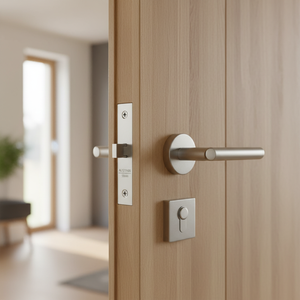 AL121IN50 Aldeghi Industrial Design Square Stainless Steel and Plastic <b>Spring</b> Hinge 50mm Satin Finish for Wooden <b>Door</b> - Product Image 3