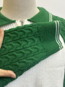 고품질 남성용 캐시미어 가디건 연녹색 오버사이즈 지퍼 니트 재킷 <span class=keywords><strong>2026</strong></span> 맞춤 도매 디자인 - Product Image 5