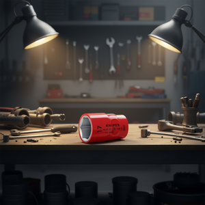 Knipex <b>Socket</b> Wrench <b>17mm</b> 3/8 In Square Drive 1000V Insulated Made In Germany - Product Image 3