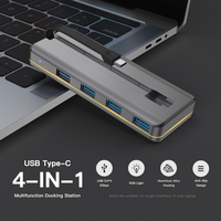 HUB USB Type C 4 en 1 Répartiteur haute vitesse USB3.0 Type-C Adaptateur de charge pour station d'accueil 4 ports pour Ipad Macbook PC