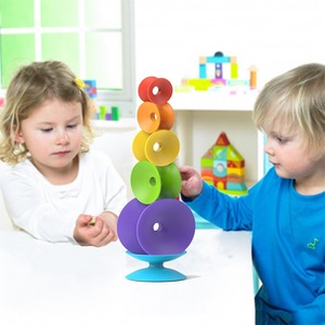 Juguete Montessori de Apilamiento de Formas para Niños, Juguete Educativo Temprano para el Reconocimiento de Colores, Juguete Giratorio de Arcoíris para Bebés - Product Image 5