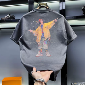 T-shirt Estiva 2026 Nuova Collezione Uomo di Alta Gamma a <span class=keywords><strong>Maniche</strong></span> <span class=keywords><strong>Corte</strong></span> con Ricamo 3D e Stampa, Vestibilità Comoda in Puro Cotone - Product Image 6