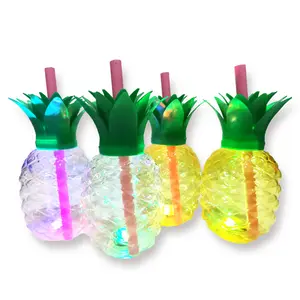 Pineapple Party Cocktail Cup Plastic Straw Cup Straw Mug Tumbler Drinks Cocktail Goblet Juice Beverage Cups