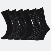 Chaussettes de sport pour homme, en coton peigné, motifs classiques, respirantes, chaussettes mi-hautes