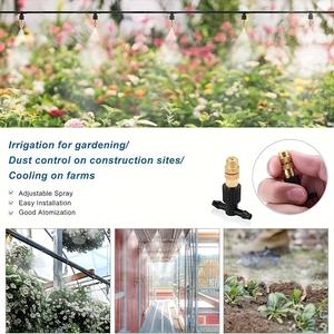Juego de cabezales de pulverización atomizadores de cobre ajustables, Kit de riego por microaspersión de 20m para jardín, patio, refrigeración y riego por goteo - Product Image 2