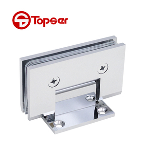 OEM ODM Placa trasera corta 90 grados Montaje en pared Baño Pantalla Cromo Ducha Bisagra Puerta corredera de vidrio Bisagra pivotante - Product Image 2