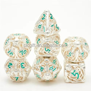 Metalskull SCULPTÉ DND Dice Set Donjons et Dragon Set Creux <span class=keywords><strong>Magic</strong></span> 7 PCS Dice Set pour D & D Table Games Play Cards PRG MTG - Product Image 3