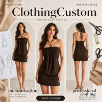 Robe mini moulante sexy sans bretelles avec anneau décoratif style halter pour l'été – Personnalisation OEM prise en charge