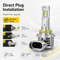 Ampoule de phare LED SFIDA WM20 DC9-30V en alliage de zinc et d'aluminium, refroidissement intégré, Plug and Play, pour voiture, moto, feu antibrouillard