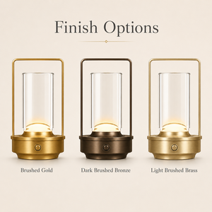 Lampe lanterne d'ambiance portable rechargeable, lampe de table en métal et cristal K9, lumière chaude 2200K, lumière de nuit décorative pour chambre d'hôtel - Product Image 4