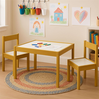 Table d'activités en bois massif Table de jeu et chaises en bois pour enfants pour salle de jeux