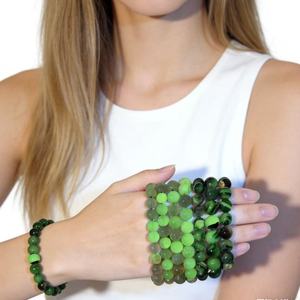 Bracelet en <span class=keywords><strong>agate</strong></span> fluorescente en gros avec réaction UV, perles d'<span class=keywords><strong>agate</strong></span> volcanique naturelle pour bijoux en pierres précieuses - Product Image 2