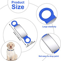 Benutzer definierte schwarze Edelstahl Silikon Pet Tracking Tags Halsband Graviert QR-Code Zier zubehör