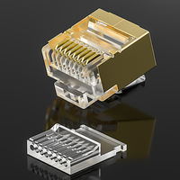 Connecteur Ethernet CAT6A à blindage court en deux parties personnalisable de haute qualité
