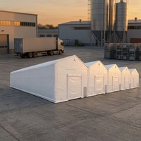 Tente d'entrepôt modulaire à 5 baies connectées, robuste, en acier galvanisé, abri extérieur étanche pour machines et voitures