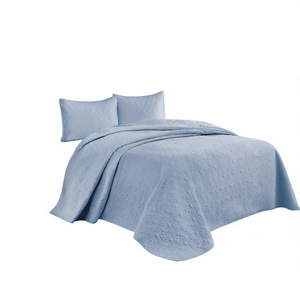 Ensemble de couette réversible Db Blue Twin Twin XL, motif floral, rembourrage en coton, utilisation pour mariage et hôtel, literie 3 pièces, style classique - Product Image 1