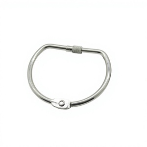 YIWANG 2.5 Inch Wholesale Iron Silver Metal D Shaped Screw Lock Rings for Binding - Product Image 1