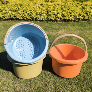 Bañera de plástico redonda grande y gruesa con puntos en relieve, bañera profunda portátil para uso doméstico - Product Image 2