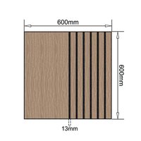Panneau acoustique 3D en grain de bois, panneau mural rainuré en feutre PET absorbant le son, panneau décoratif pour bureau, home cinéma