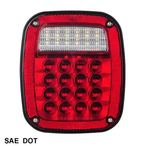 Led combination tail light stop tail turn back-up/reverse DOT/SAE trailer truck