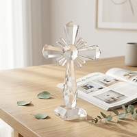 Croix en cristal transparent K9 pour les cadeaux de mariage, souvenirs, décorations