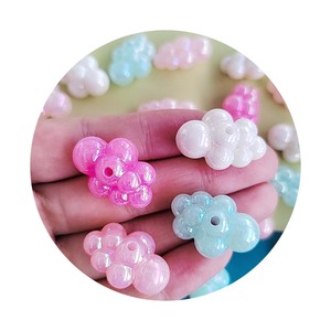Tùy Chỉnh ODM OEM 19*22Mm AB Đám Mây Kẹo Màu Sắc Đẹp Nhựa Bead Trang Sức Charms Acrylic Bead 500G - Product Image 4