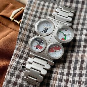 Reloj de Cuarzo Multifunción Vintage CILOA, Reloj de Pulsera Analógico de Cuatro Esferas con Correa de Acero Inoxidable para Hombre-5461 - Product Image 5