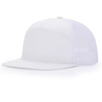 Gorra de camionero Richardson de malla de 7 paneles bordada y ajustable con visera plana, estilo hip hop, para playa y exteriores, modelo 2026