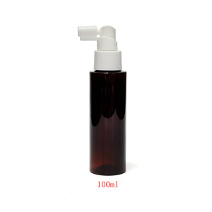 Botella <span class=keywords><strong>de</strong></span> Spray Nasal PET Ámbar <span class=keywords><strong>de</strong></span> 100 ml, Vacía, Recargable, con Bloqueo UV, Logotipo Personalizado, en Existencia - Product Image 5