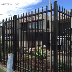 Conceptions de clôture de tube carré d'approvisionnement d'usine Clôture en acier inoxydable galvanisée noire - Product Image 3