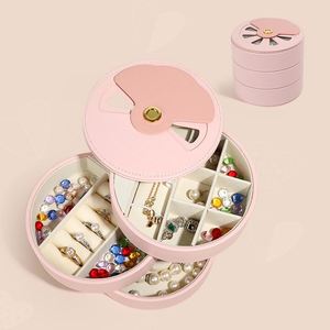 WEIMEI Octagonal Microfiber <b>Leather</b> <b>Jewelry</b> Box for Ring Earring Pendant - Product Image 3