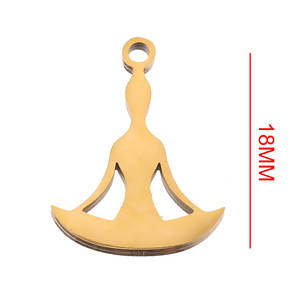 Breloque connecteur en acier inoxydable plaqué or 18 carats en forme de <span class=keywords><strong>poisson</strong></span>/<span class=keywords><strong>poisson</strong></span> <span class=keywords><strong>rouge</strong></span> pour la fabrication de bijoux, vêtements de yoga et porte-clés - Product Image 3